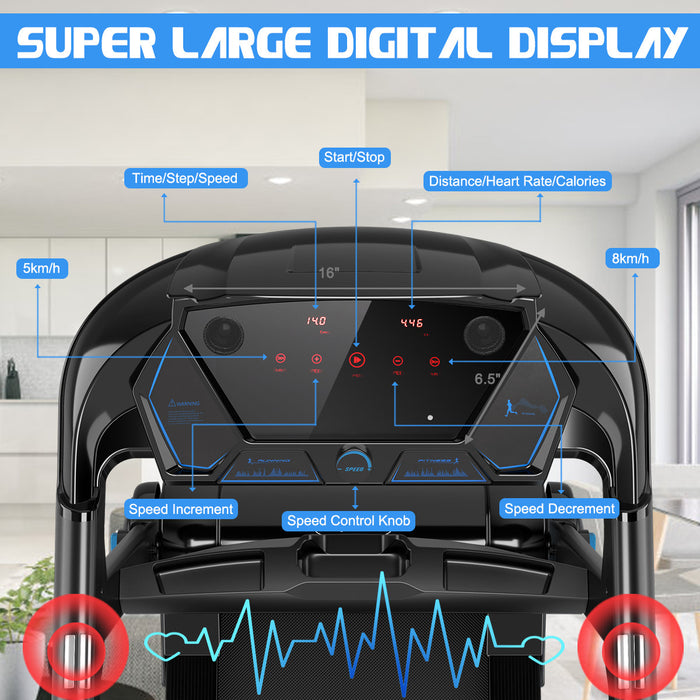 Tapis De Course Pliable Superfit – Moteur 2,25 Cv – Ecran Tactile Led