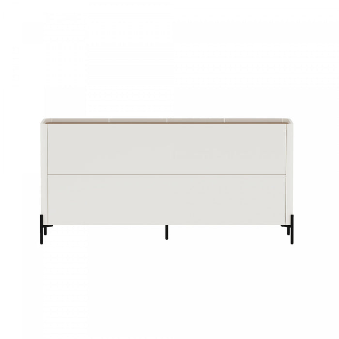 Buffet moderne Abbey 67\" en erable et blanc casse