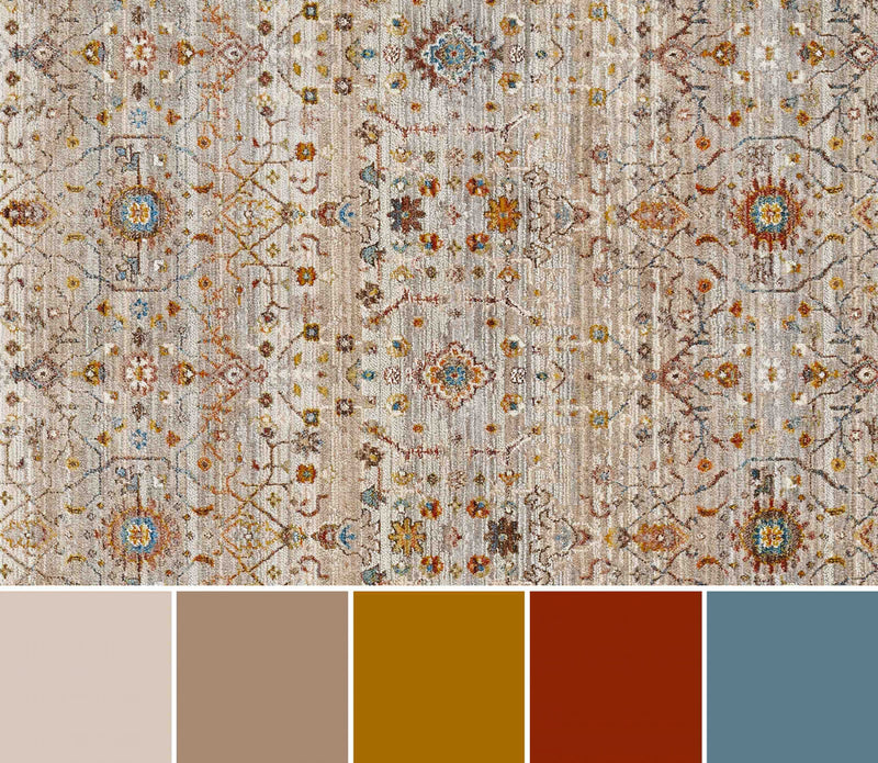 Tapis Traditionnel Zaina 8'0\" x 10'0\" en Gris