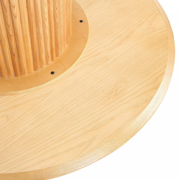 Table a manger ronde Hathaway Modern Industry Chic de 47\" en finition naturelle