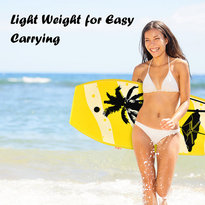 Goplus Body Board 33'' Super Lightweight Surfing Board W/leash Xpe Deck Eps Core