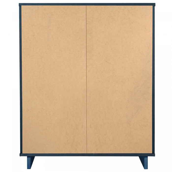 Commode Granville Moderne 38\" en bleu minuit (5 tiroirs)