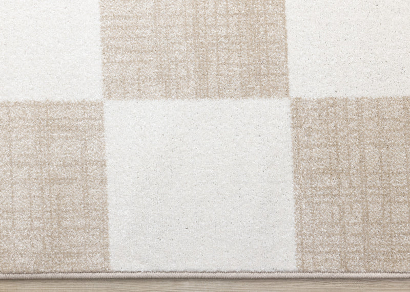 Carpette Covington à motif de damier moderne pour l’intérieur - 5 pi 3 po x 7 pi 7 po