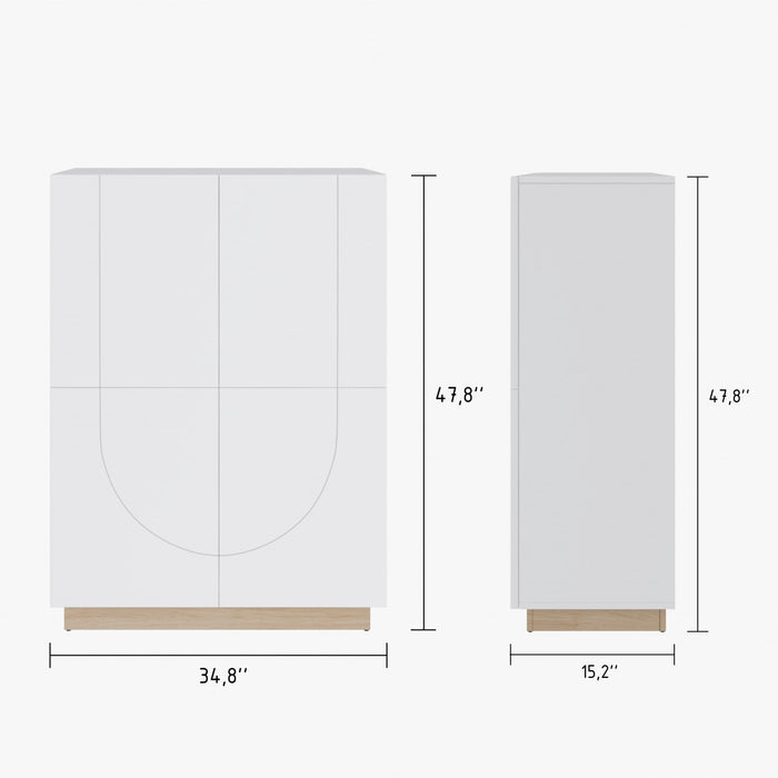 Buffet d’appoint haut Nauraa Nordika - blanc