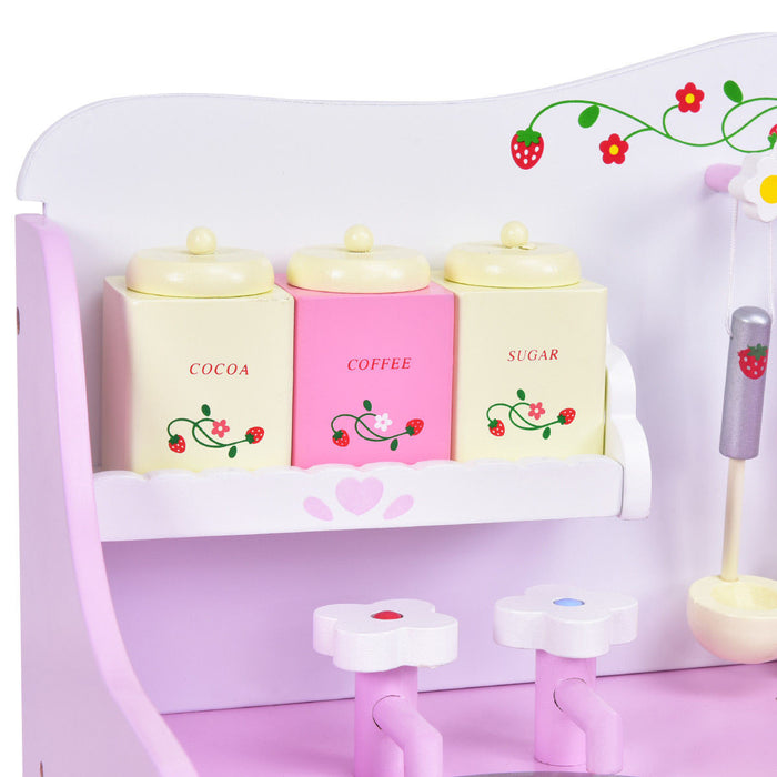 Cuisine Pour Enfant Avec Accessoires, Cuisine Pour Enfant En Bois, Jeu D’imitation De Cuisine, Jeux De Role Pour Les Enfants