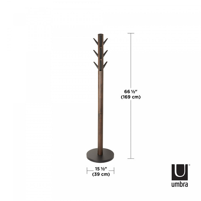 Portemanteau moderne Flapper de Umbra en bois - noir et noyer