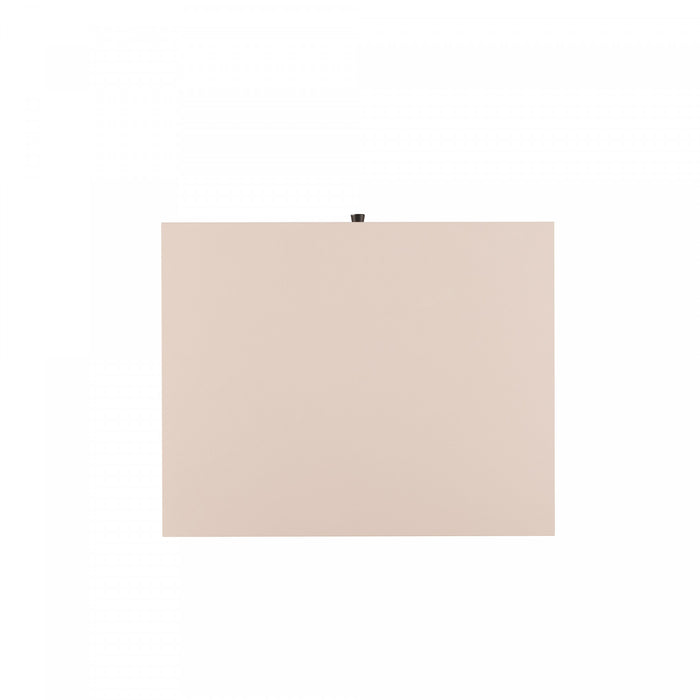 Table de nuit moderne Amara 20\" en rose pale et blanc (1 tiroir) - Lot de 2