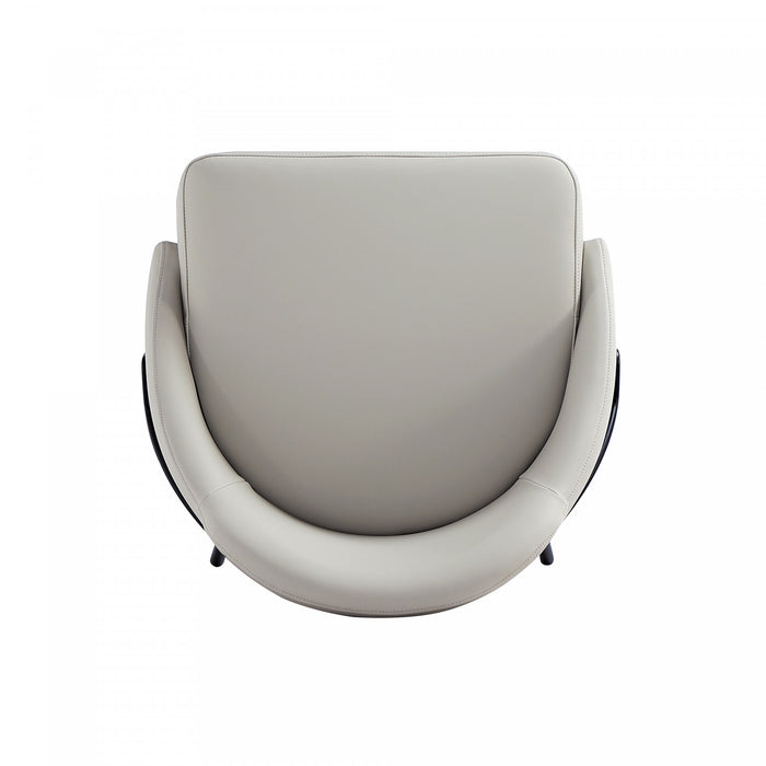 Tabouret de bar moderne en metal Gracie avec revetement en tissu, gris pierre et noir