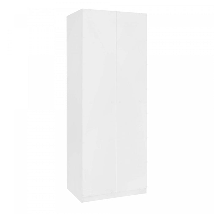 Armoire moderne Lee 32\" en blanc - Ensemble de 2