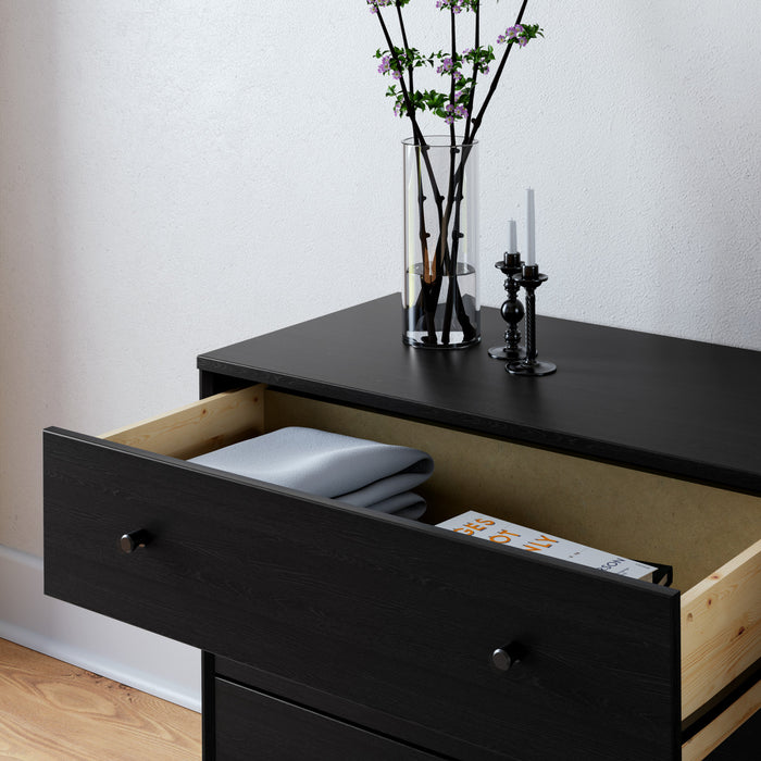 Table de nuit Finnley de Prepac à 3 tiroirs - chêne noir