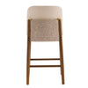 Lois Rubber Wood Counter Stool Set of 2 with Upholstered Seat and Footrest,Beige | Lois lot de 2 tabourets de comptoir en bois d’hevea avec assise rembourree et repose-pieds, beige