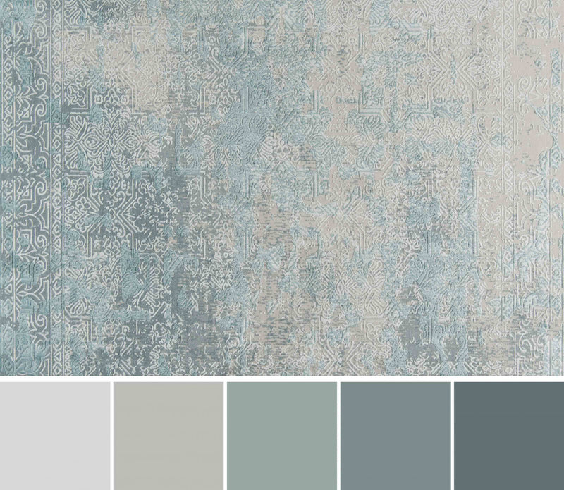 Tapis Traditionnel Elysia 7'9\" x en Bleu