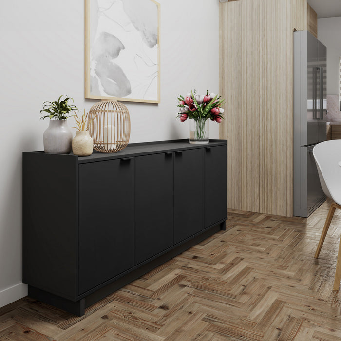 Console Simply Modern de Prepac à 4 portes - noire