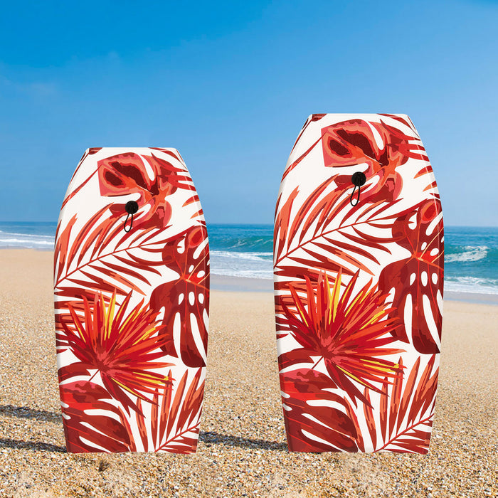 Costway 41\" Bodyboard Surfboard Leger W / Poignet Leash Fin Eps Core Pour Les Enfants Et Les Adultes