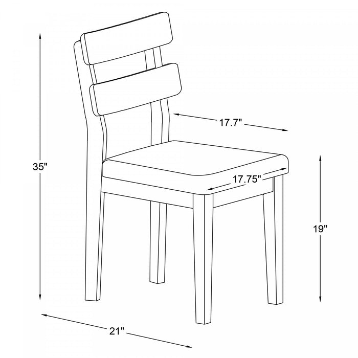 Chaise de salle à manger Drury en tissu naturel - ensemble de 2