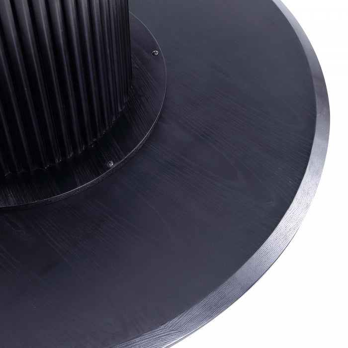 Table a manger ronde Hathaway Modern Industry Chic de 47\" en noir