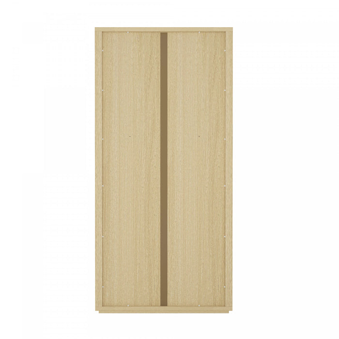 Armoire bibliotheque moderne Rivington 38\" en chene naturel