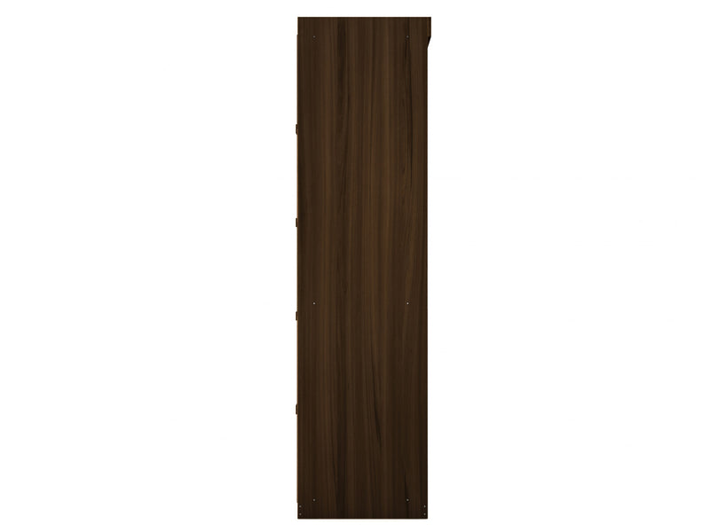 Armoire-penderie contemporaine moderne Mulberry 13 pieces en brun chataigne