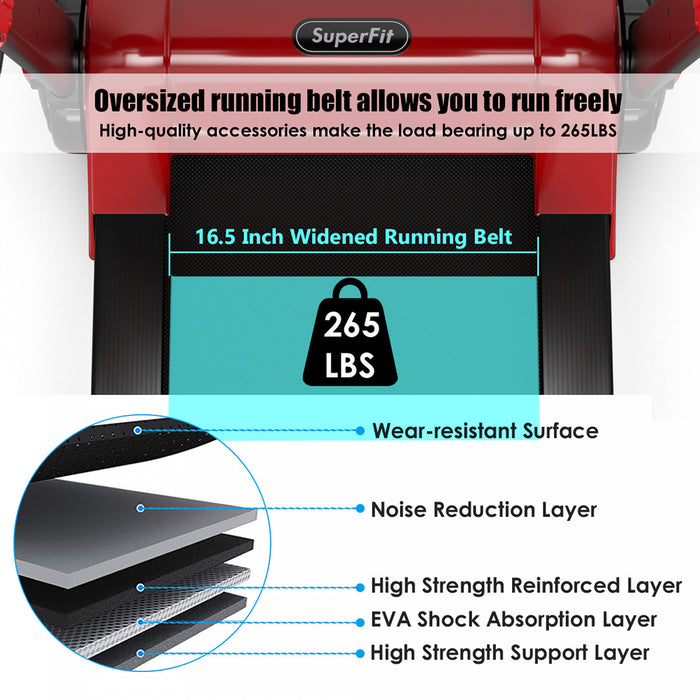 Tapis De Course Pliable 2,25cv Superfit Avec Haut-parleur Bluetooth