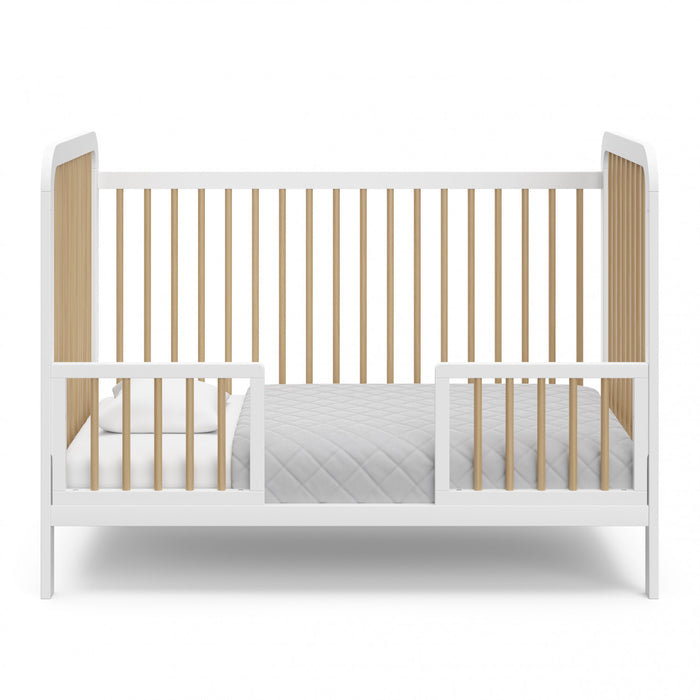 Storkcraft Pasadena Lit de bebe convertible 3-en-1 - Blanc avec bois clair