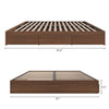 3-Drawer Storage Bed Frame, King|Walnut King Bed | Lit King tiroirs, Noyer