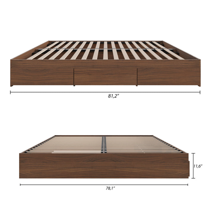 Walnut King Bed