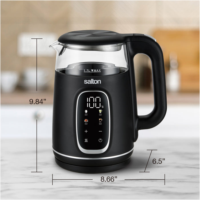 Bouilloire tactile numerique en verre Salton - 1,7 L
