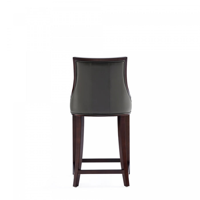 Tabouret de comptoir traditionnel en bois Fifth Avenue avec assise rembourree, graphite - Lot de 3