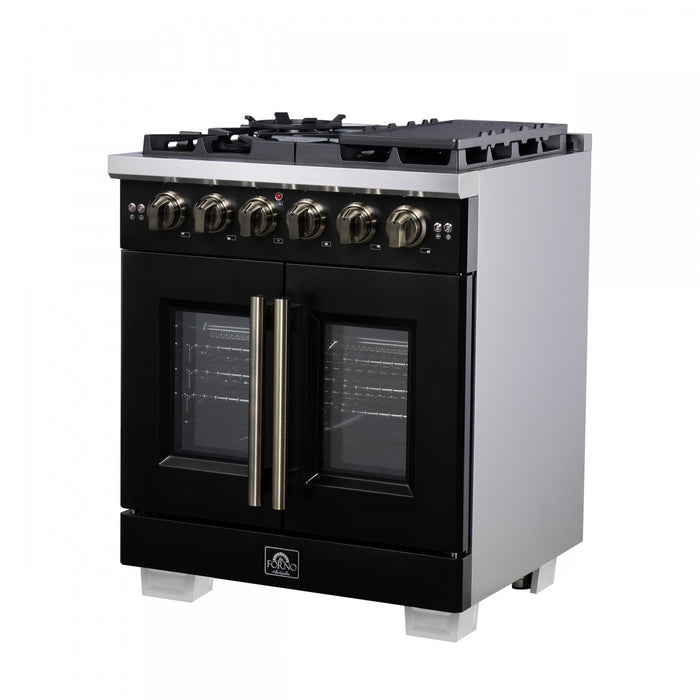 Cuisiniere a gaz noire Capriasca 30 pouces, 4,32 pi³ – FFSGS6460-30BLK