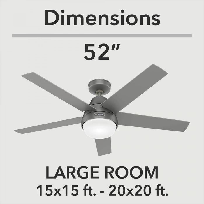 Ventilateur de plafond Aerodyne avec luminaire - Gris