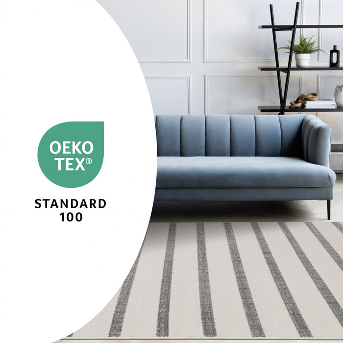 Tapis Covington Raye Gris Blanc, 5'3\" x 7'7\"