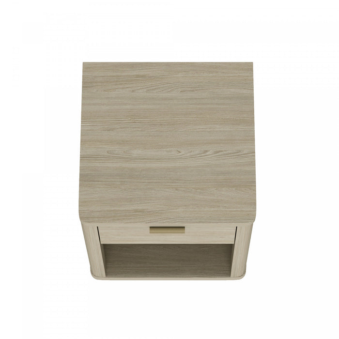 Table de nuit moderne Evelyn 20\" en bois naturel (1 tiroir)