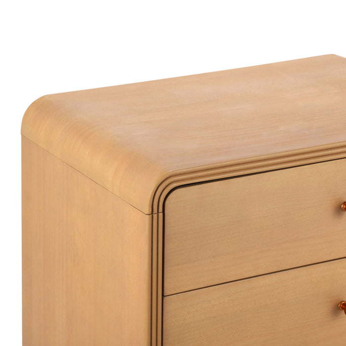 Sophia Table de Nuit Moderne avec Rangement et Tiroir, Naturel