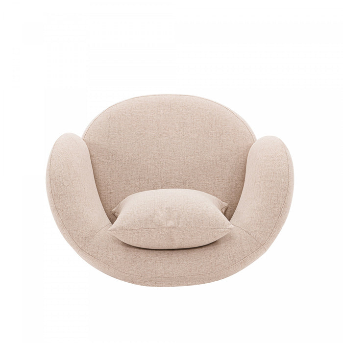 Fauteuil lounge moderne Siri en tissu, couleur ble - Lot de 2