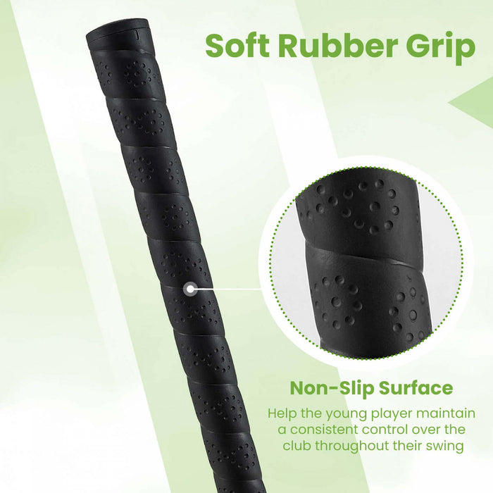 Ultimate Junior #7 Fer Pour Enfants Avec Arbre En Fibre De Verre Et Couverture De Tete Junior Practice Golf Club Jaune