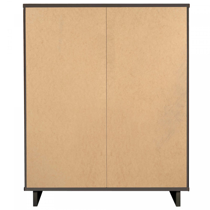 Commode Granville Moderne 38\" en gris charbon (5 tiroirs)