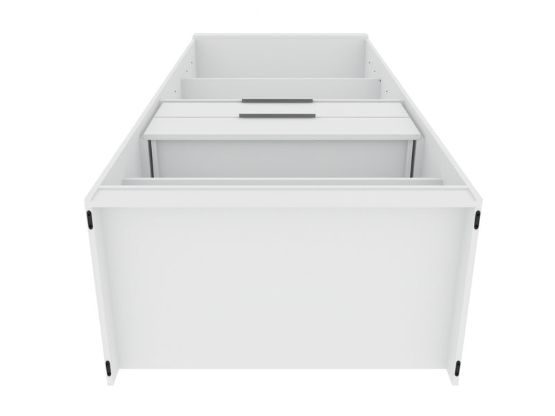 Armoire contemporaine moderne Mulberry 36\" en blanc - Ensemble de 2