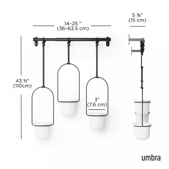 Jardinière suspendue Triflora de Umbra - blanche