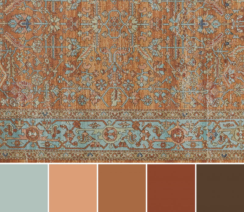 Tapis Traditionnel Hailey 9'3\" x 11'10\" en Orange