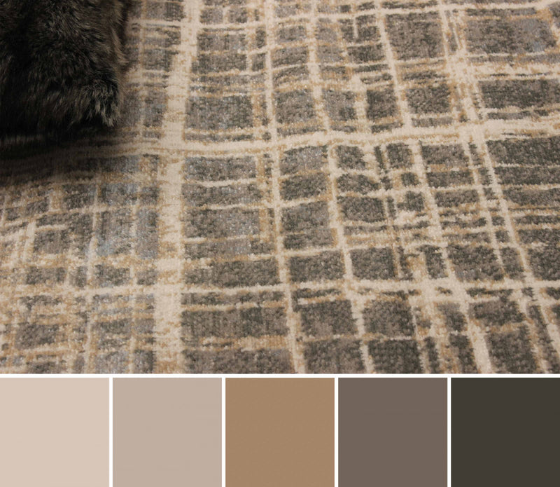 Carpette Lattice grise - 5 pi 0 po x 8 pi 0 po  