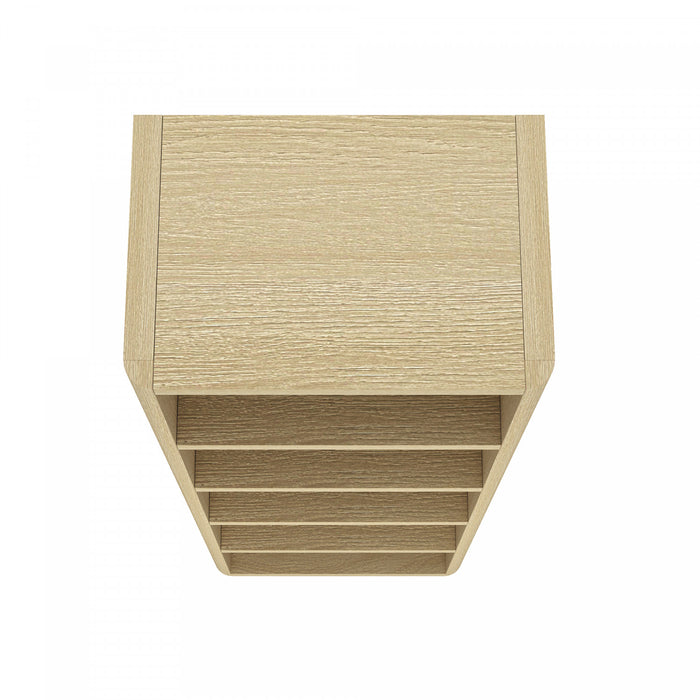 Bibliotheque ouverte moderne Rivington 28\" en chene naturel