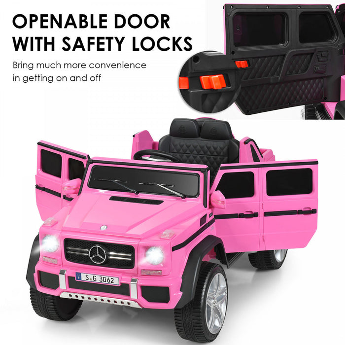 12v Autorise Mercedes-benz Enfants Roulent Sur La Voiture Rc Vehicules Motorises W / Tronc Rose