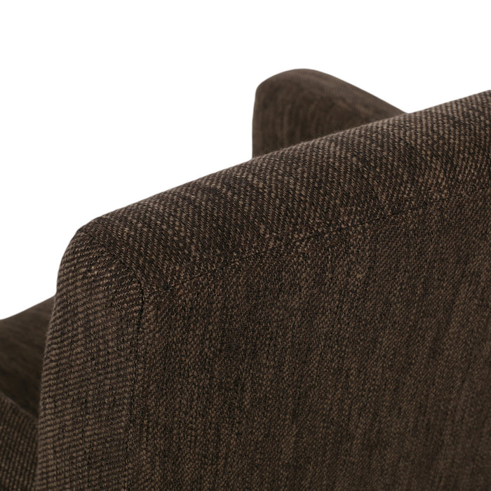 Tabouret De Comptoir Gabrielle Hauteur D’assise 66 cm – Tissu Rembourre Et Pieds En Bois Massif, Brun