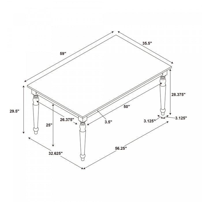 Table de salle à manger Avalon - brun clair naturel