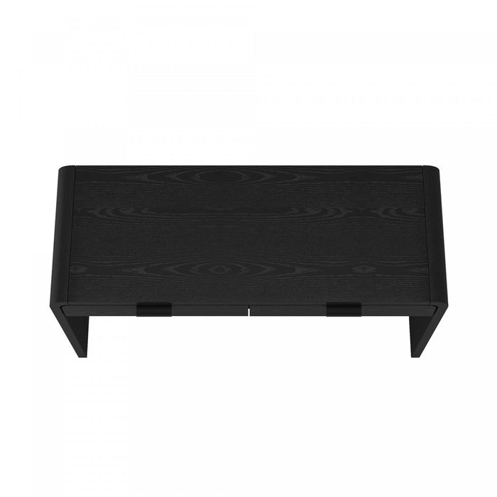 Bureau moderne Grace 54\" en noir (2 tiroirs)