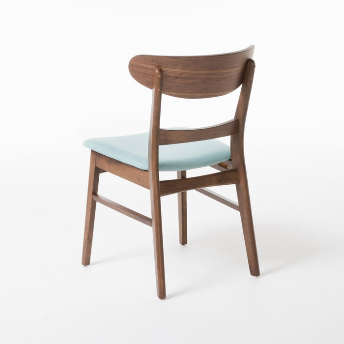 Katte Ensemble De 2 Chaises De Salle A Manger Avec Assise Rembourree Et Structure En Bois De Caoutchouc Massif, Menthe