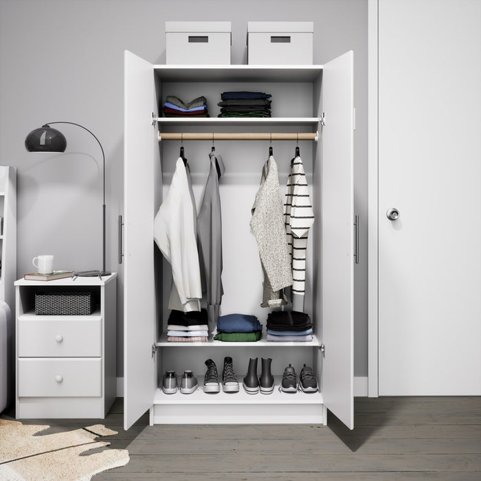 Armoire-penderie Elite de 32 po - blanche