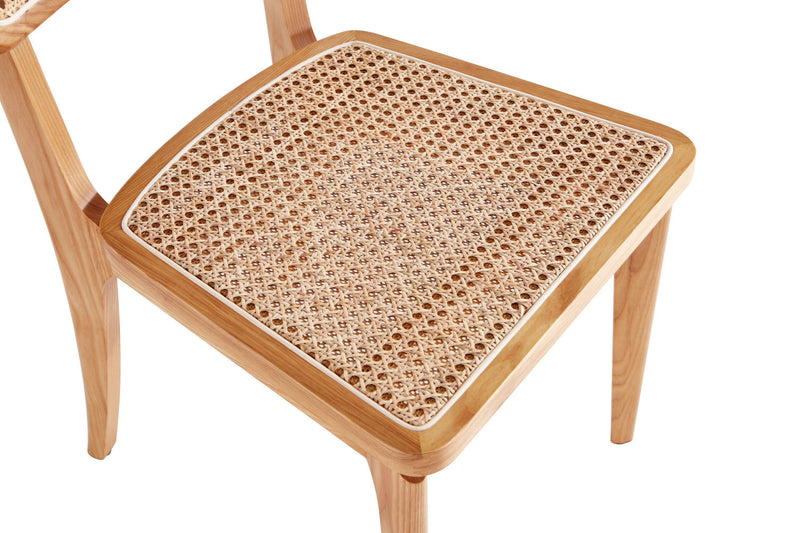 Chaise de salle a manger en bois style industriel Giverny, finition naturelle - Lot de 4