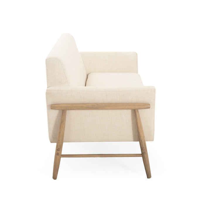 Harper Canape deux places compact moderne en tissu, beige