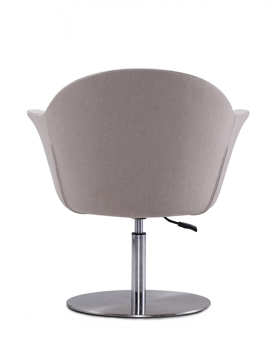 Fauteuil pivotant moderne tisse Voyager en melange de fibres, coloris orge - Lot de 2